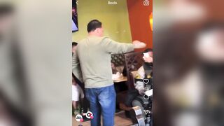 Workers at Mexican Restaurant help Injured & Exhausted Police Officer.