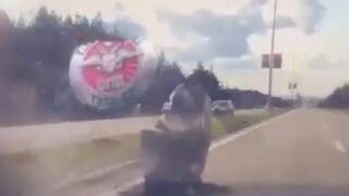 27 Year Old Biker never Stops right into Metal Pole on the Highway