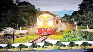 Girl and her Partner didn't even see the Train