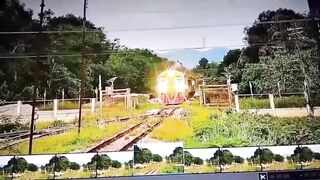 Girl and her Partner didn't even see the Train