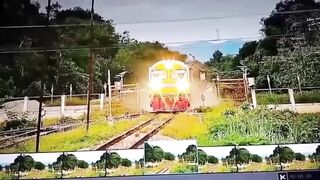 Girl and her Partner didn't even see the Train