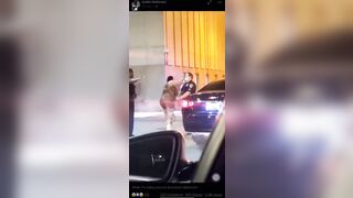 Woman gets KNOCKED OUT by cop after punching officer twice