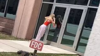 TikToker Natalie Reynolds Crying & Shouting Outside of TikTok Headquarters for Being Banned.