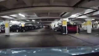 This is from Houston Texas. Man in Parking Garage pulls Shoots at Random Cars