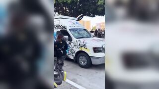 Woke Telemundo Goes To LA Riots to Report on How Peaceful They Are... Van Gets Destroyed.