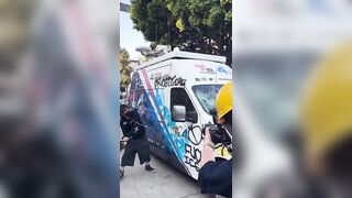 Woke Telemundo Goes To LA Riots to Report on How Peaceful They Are... Van Gets Destroyed.