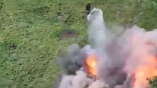 Ukrainian Buggy completely Blown to Bits sends Bodies Everywhere