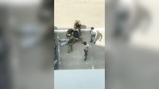 Illegals record themselves Harassing Random People, get Immediate Karma