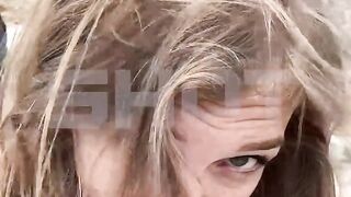 Rare Seagull Attack gets Her that leaves a slice on her Head