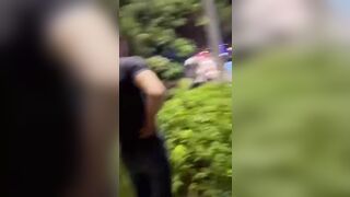 Female Motorcyclist all her Clothes Burned..