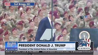 US Troops go Wild for Trump yesterday at Fort Bragg NC