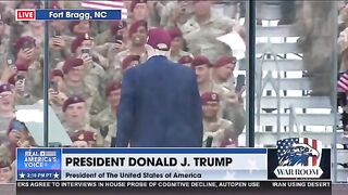 US Troops go Wild for Trump yesterday at Fort Bragg NC