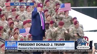US Troops go Wild for Trump yesterday at Fort Bragg NC