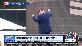 US Troops go Wild for Trump yesterday at Fort Bragg NC
