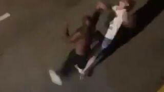A North African migrant in Spain knocks out a woman, The whole neighborhood steps in to return the favor