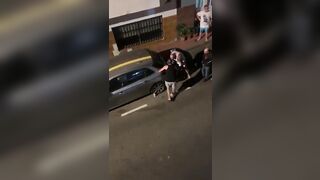 A North African migrant in Spain knocks out a woman, The whole neighborhood steps in to return the favor