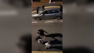 A North African migrant in Spain knocks out a woman, The whole neighborhood steps in to return the favor
