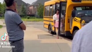 FULL with Text: : Bus Driver shows up Dressed like a Woman to Pick up your Child