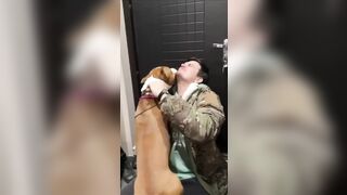 Dog who served on Front Line is Reunited with his Soldier Owner