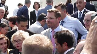 Rep. Eric Swalwell says "if you don’t protest Saturday “Democracy dies.”