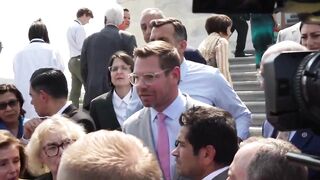 Rep. Eric Swalwell says "if you don’t protest Saturday “Democracy dies.”