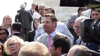 Rep. Eric Swalwell says "if you don’t protest Saturday “Democracy dies.”