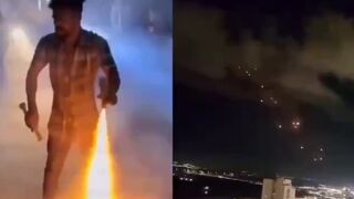 Exclusive footage of rockets launched at Tel Aviv has emerged!