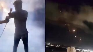 Exclusive footage of rockets launched at Tel Aviv has emerged!