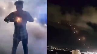 Exclusive footage of rockets launched at Tel Aviv has emerged!