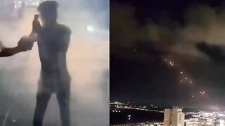 Exclusive footage of rockets launched at Tel Aviv has emerged!