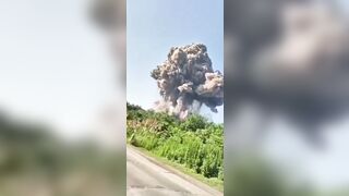 Fireworks factory in China explodes resembling Nuclear Bomb.