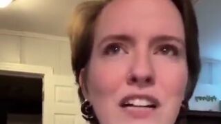 Liberal woman BREAKS DOWN in tears after someone farted next to her in a store..