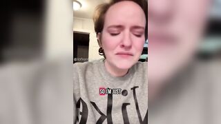 Liberal woman BREAKS DOWN in tears after someone farted next to her in a store..