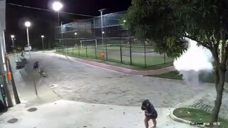 Drug Traffickers are using Drones also, this One Accidentally drops a Grenade almost hitting Children