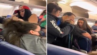 Young Jersey Shore Karen Punching and Spitting on People is Subdued by Crew and Passengers.