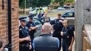 Man stands up against the British Police for Arresting Him for LGBT flags in shape of a swastika on Facebook