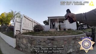 Cop thinks Man on Porch with a Gun is Dead, but he Fires back striking the Officer