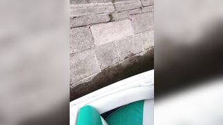 Kitten Drowning in Canal is Rescued by Woman and her Umbrella