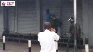 Police in Kenya deal with Man who was Helping Protestors
