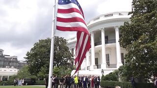 Newly Constructed Flag Pole At The South Lawn