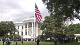 Newly Constructed Flag Pole At The South Lawn
