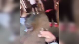 Poor Pretty Blonde tries reasoning with African Migrant