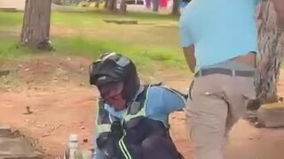 Citizen Beats the Crap out of Officer, Officer does not fight back?