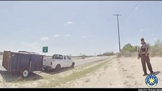 Busted: Man smuggling Illegals in bales of Hay meets the K9. Texas
