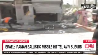 Israeli worker injured live on CNN on Que as Journalist Reports on the Damage