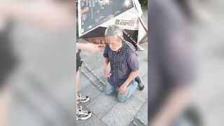 Girl Beats and Humiliates Perv that Kissed Her.