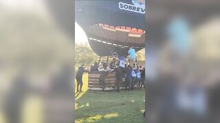 (FULL VIDEO)Hot Air Balloon Catches Fire And FallsIn Brazil Killing at Least 8 People