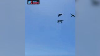 The Planes And B2 Bomber on Way to Guam to Fake Out Iran