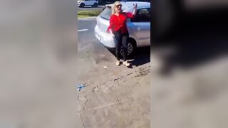 Woman who can't Stop talkin Sh*t gets her Butt Kicked