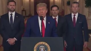 PRESIDENT TRUMP: I can report to the world that the strikes were a spectacular success.. Iran must now make peace."